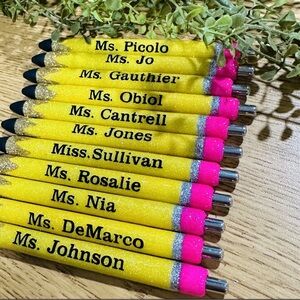 Personalized Glitter pen Tecaher Gift